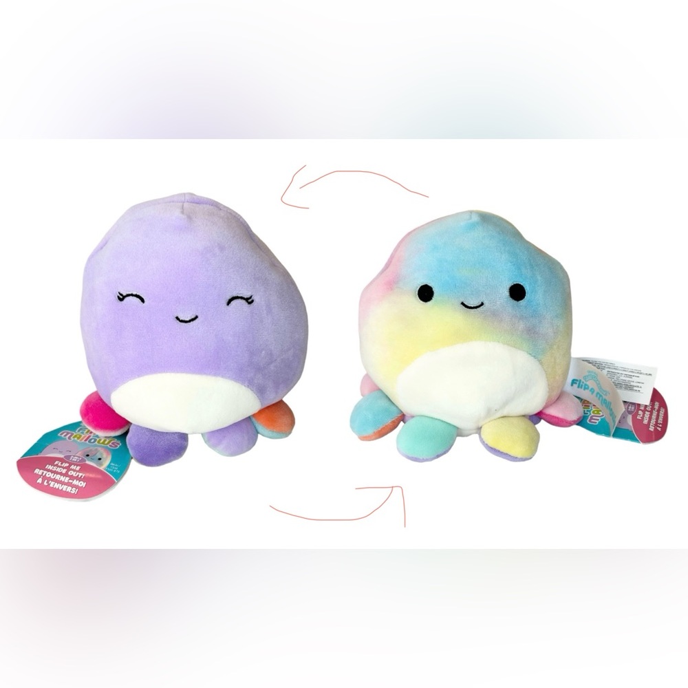 Squishmallow 2 in 1 Plush 5" Flip Beula & Opel By KellyToys